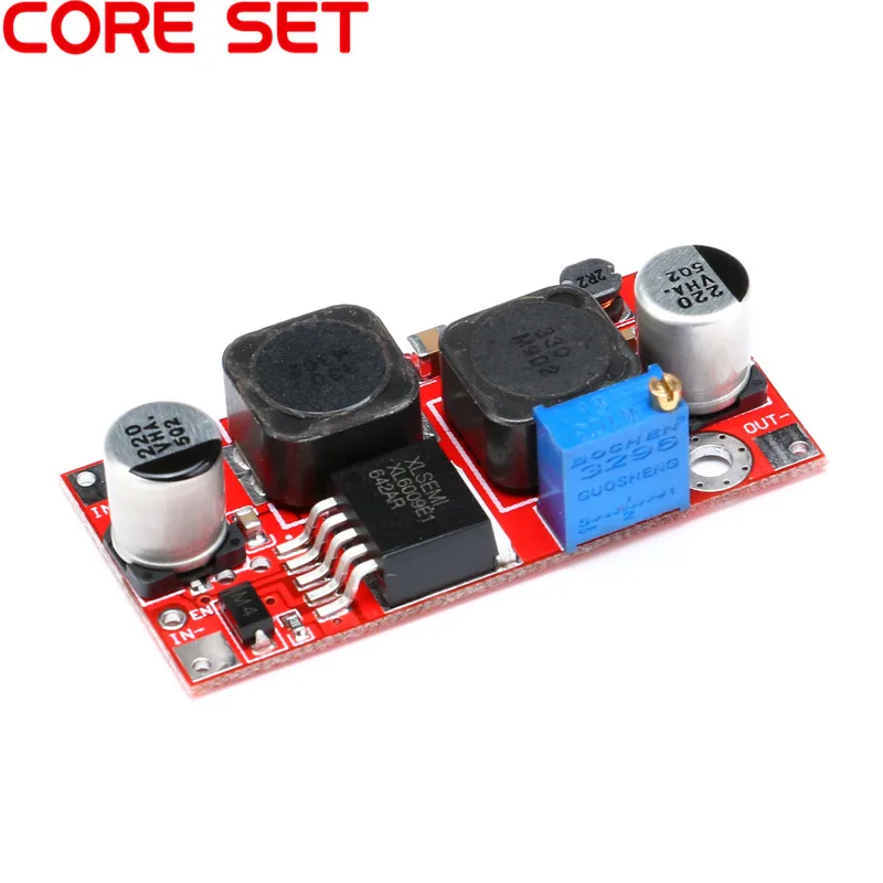 Módulo de Fonte de Alimentação XL6009 5Pcs/1pc, Conversor DC-DC Ajustável Step Up/Down, Vermelho 20W 5-32V para 1.2-35V, Alta Performance