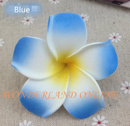 7C available 100pcs 9cm hawaiian frangipani real touch artificial pe plumeria flower diy hair accessory wedding party decoration