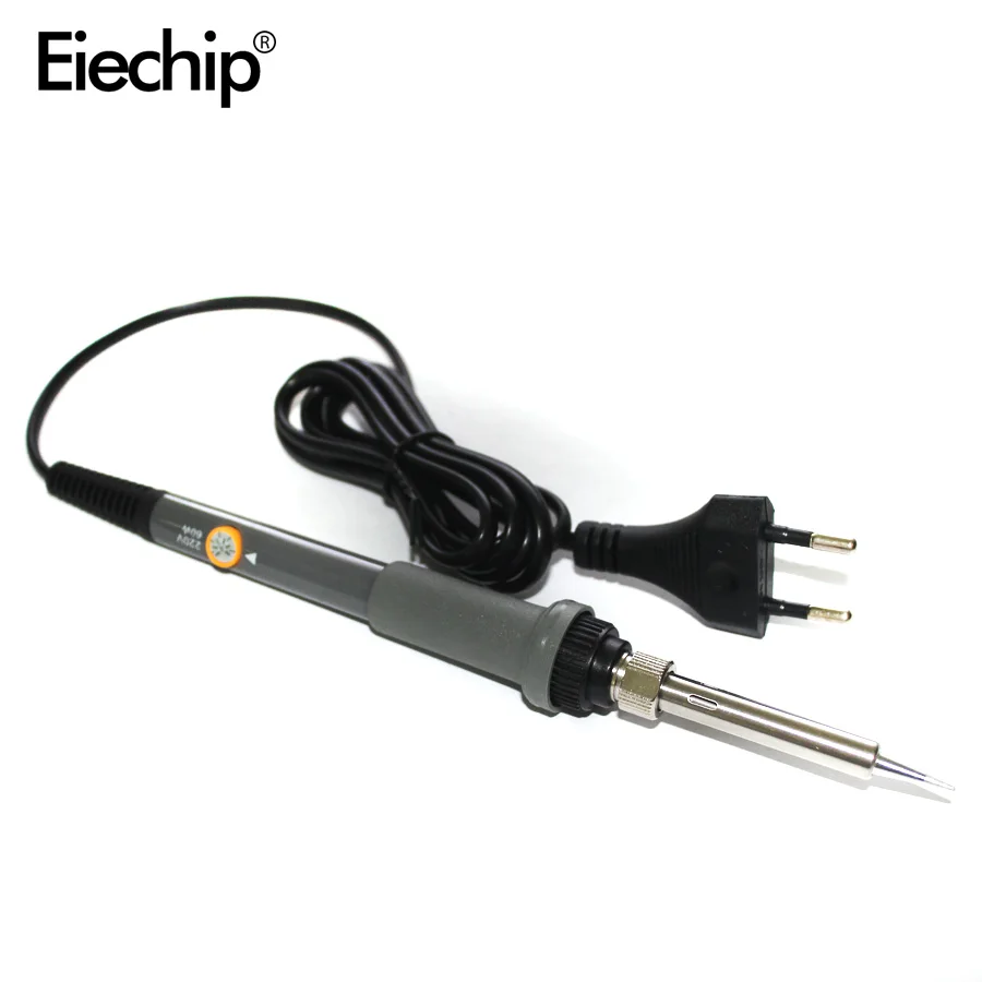 EU Plug 220V 60W Electrical Soldering Iron Adjustable Temperature Soldering Gun Welding Rework Repair Tool With 5pcs Solder Tip