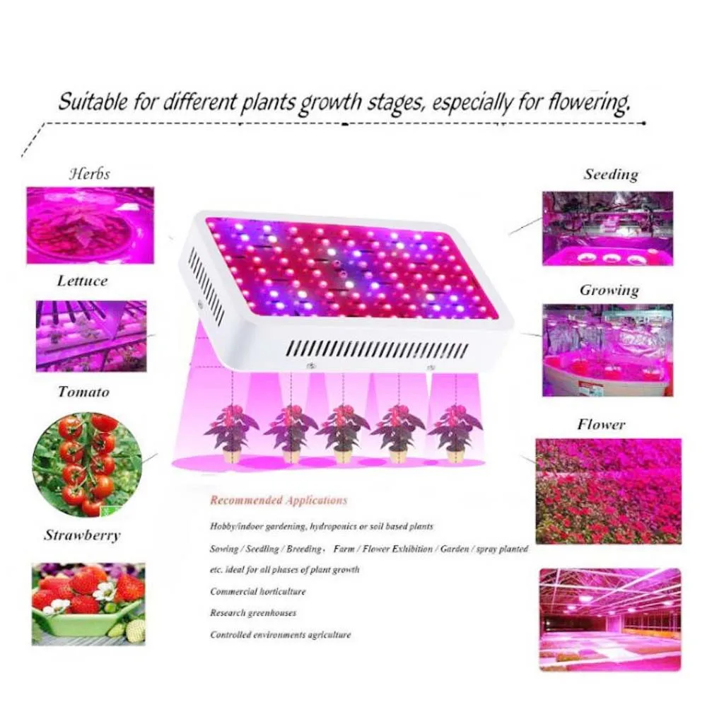 LED Grow Light 600W 1000W 1200W 2000W full spectrum plant light for indoor seeding Greenhouse tent flower phyto lamp