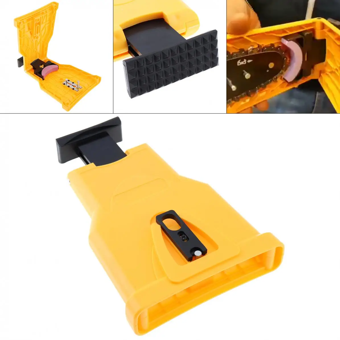 Chainsaw Sharpener Tool for Woodworking Grinding with Teeth Sharpening Stone Portable Fast Chain Grinding System Abrasive Tool