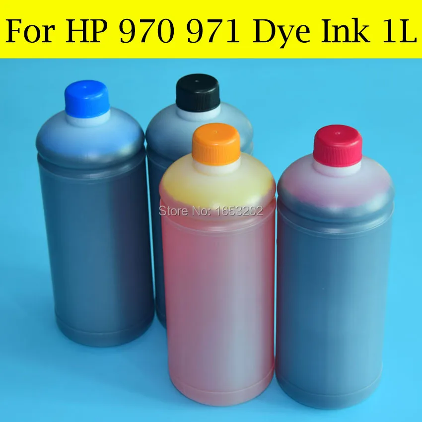 4 Pieces/Lot Dye Ink Refill Kit For HP 970 Ink Cartrige For HP Officejet Pro 451dn 451dw 476dn 551dn X576dw Printer