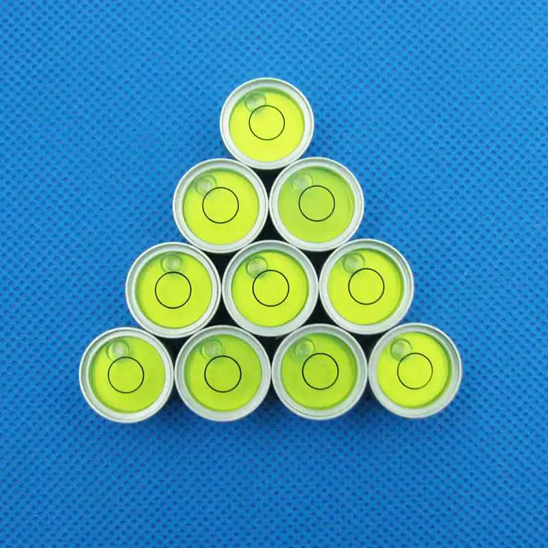 QASE Center Pole Level Bubble 19*11mm Mini Spirit Level Round Metal Horizontal Bead for GPS RTK SOUTH SANDING