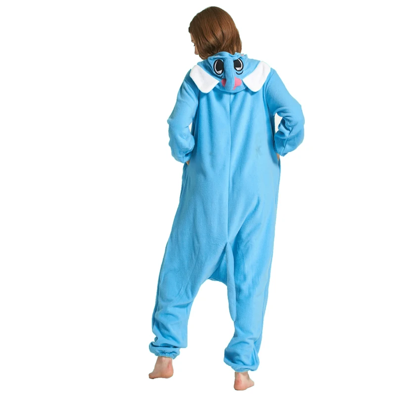 Kigurumi Onesies-Pijama de elefante rojo para adulto, ropa de dormir, estilo Anime, cálido