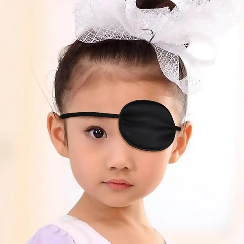 Unisex Black Single Eye Patch Washable Adjustable Concave Eyepatch One Eye повязка на глаз Halloween Party Pirate Cosplay Props