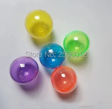 75mm Plastic Capsule Toy Capsules For Vending Empty Half Clear Half Colored Toys Ball Favors Packing 50pcs/Lot Free Shipping