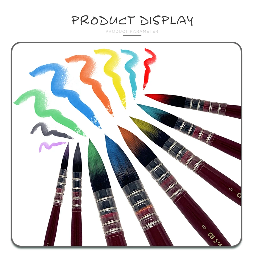 1Pcs Künstler Hand-Malerei Zeichnung Pinsel Professionelle Aquarell Pinsel Stift für Wasser Farbe Malerei Zeichnung Schule Kunst Liefert – Detail 8