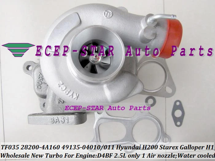 TF035 28200-4A160 49135-04010 49135 04010 49135-04011 28200 4A160 Turbo For HYUNDAI Commercial H200 Starex Galloper H1 D4BF 2.5L