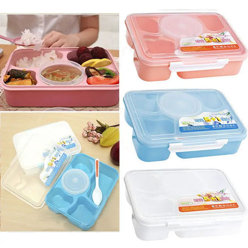 Nieuwe Hot Verkoop Draagbare Magnetron Lunchbox Fruit Voedsel Container Opbergdoos Outdoor Picknick Lunchbox Bento Box