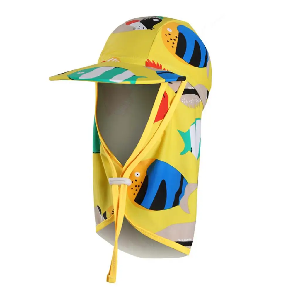 Connectyle Boys Kids Cute  Sun Protection Hat with Neck Flaps Girls Quick Dry Beach Play Summer Swim Hat