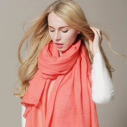 Autumn Arrival Scarf Women Dress Scarves Winter Warm Cotton Wraps Solid Colors Apparel Accessories pashmina szalik damski zimowy