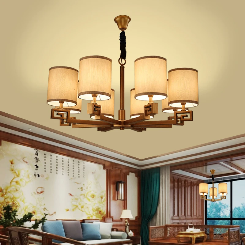 

Chinese style hall new Chinese style living room lamp antique lamp home modern atmospheric style bedroom dining room chandelier