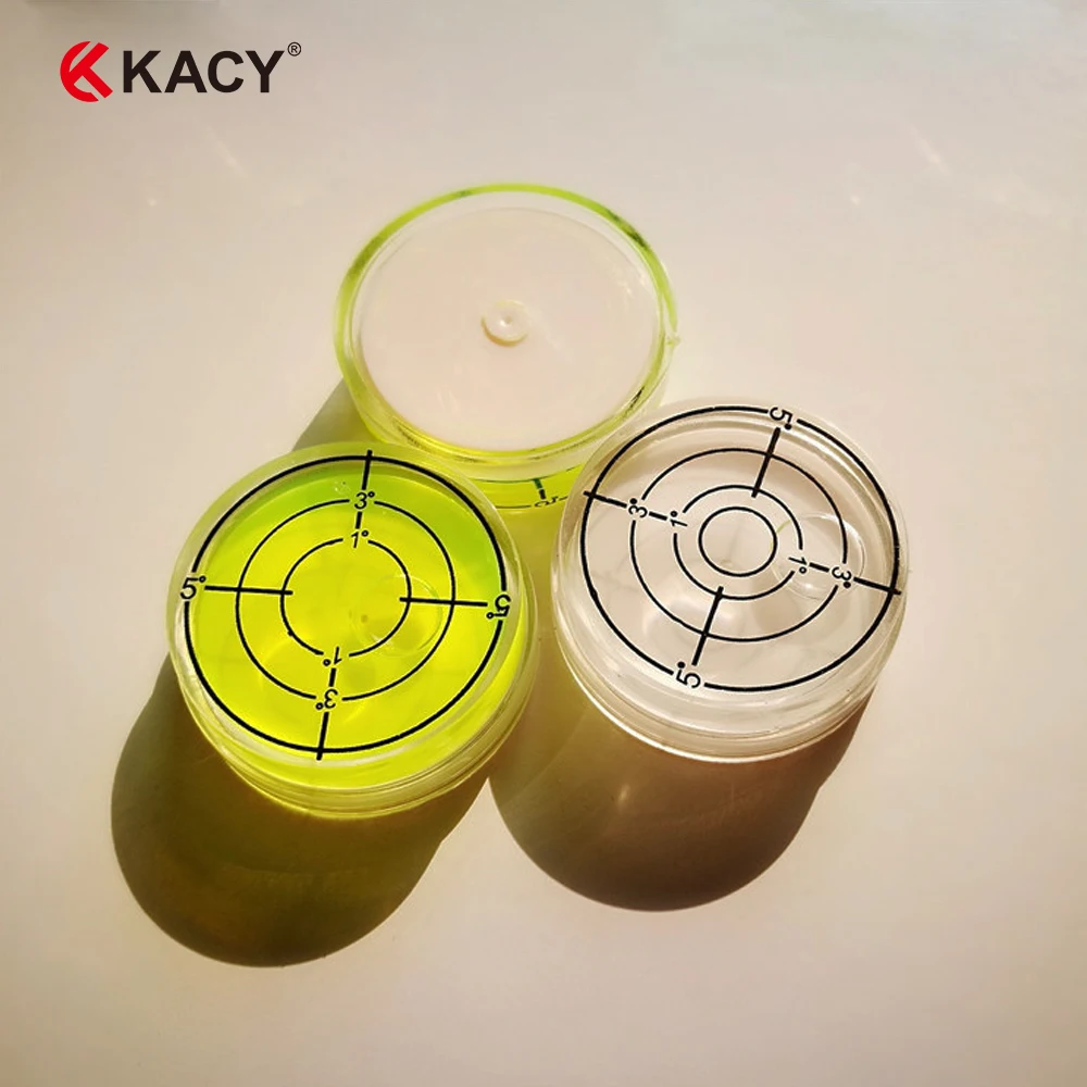 Kacy 33 × 31 × 12ミリメートル1ピースホワイトグリーンカラープラスチックブルズアイバブルレベル測定器