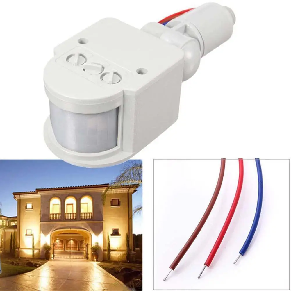 15M AC110V-220V PIR 10-100W Infrared Motion Sensor Universal Inductive Switch Identify Day and Night Automatically Easy install