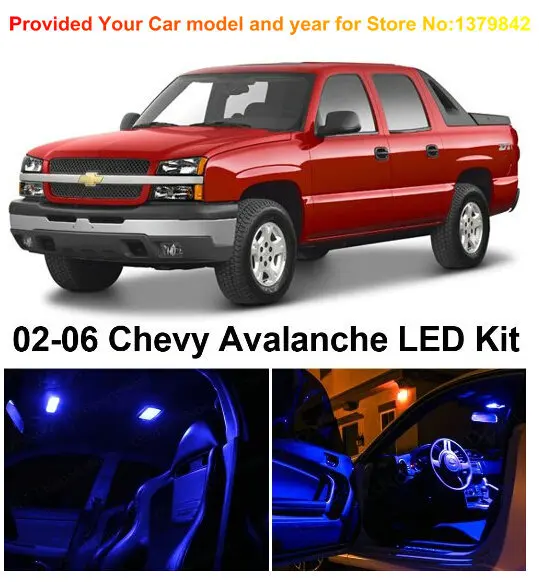 

Free Shipping 12Pcs/Lot car-styling Premium Package Kit LED Interior Lights For Chevrolet Avalanche 2002-2006