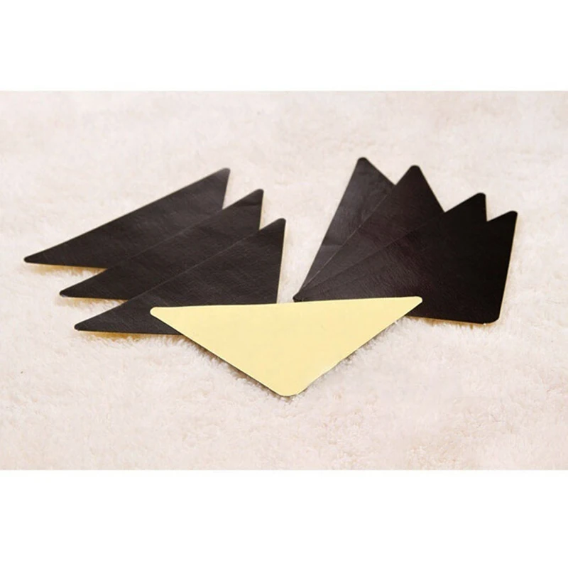 4 pcs Eco-friendly Reusable Rug Grippers Pads Washable Silicone Non Slip Grip Corners Bathroom Kitchen Floor Carpet Mat Gripper