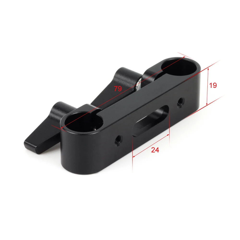 Short Notch Attaching Mount 15mm Rod Clamp Rail Block fr 15mm Rod Support System LWS Camera Rig Armor Cage Studio Production