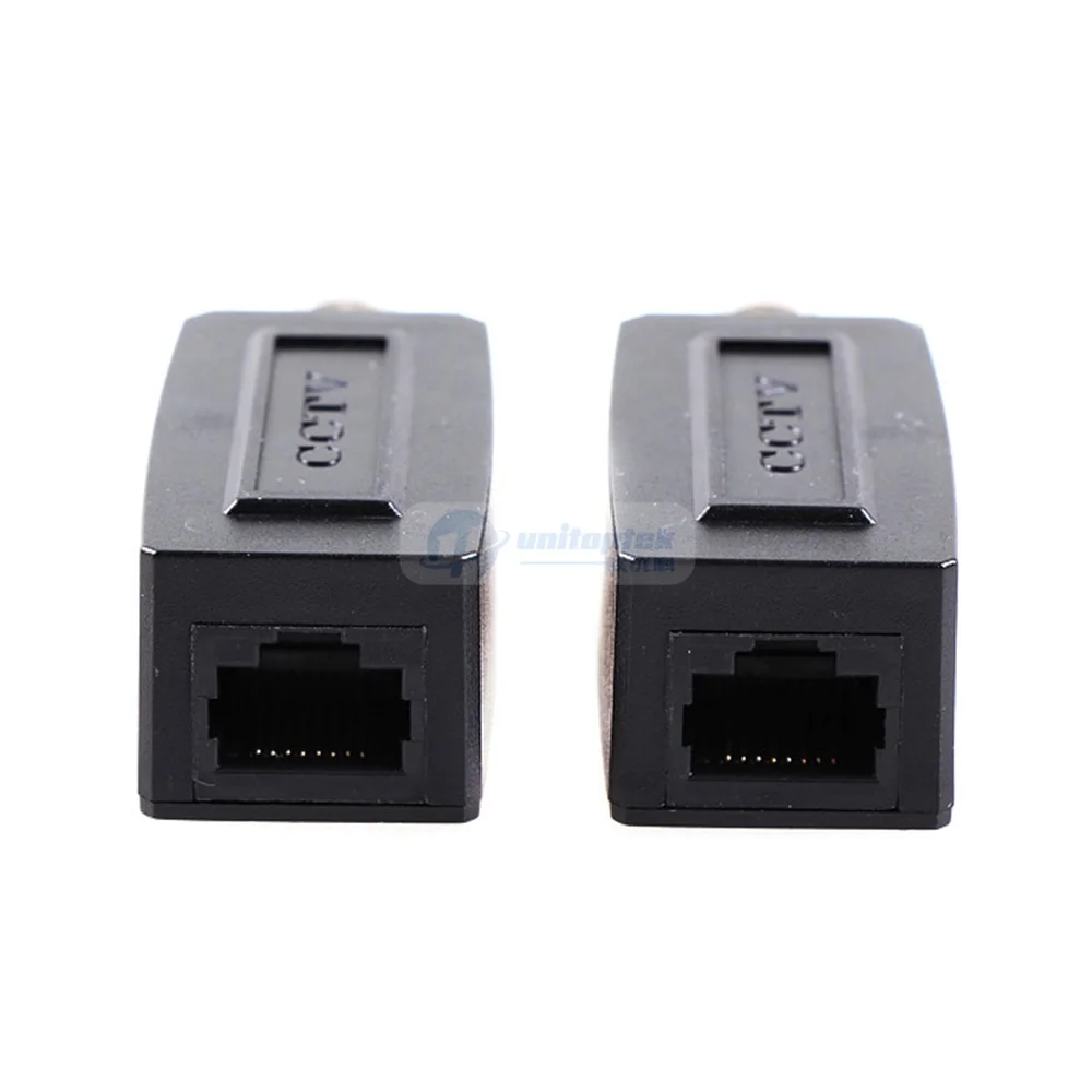 Convertidor de vídeo CCTV RJ45 Balun UTP/CAT5 BNC macho a RJ45, transceptor adaptador coaxial RJ45, 1 par