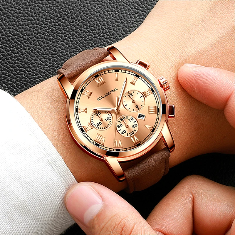 

2019 Fashion Geneva Big Dial Military Quartz Men Watch Leather Sport Watches High Quality Clock Wristwatch Montre Homme Horloges