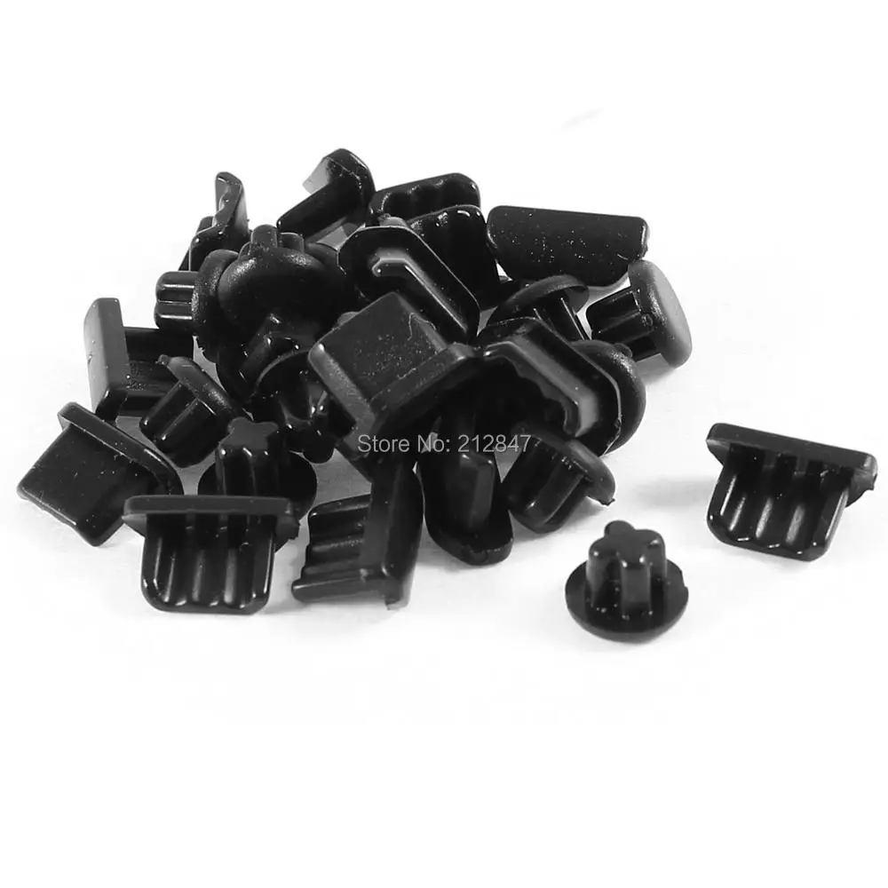 

15sets Micro USB+3.5mm Earphone Anti-Dust Plug Cap Cover Black for Smart Phone