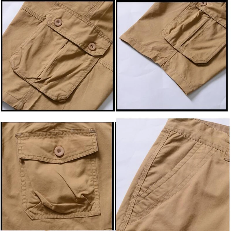 Shorts de carga homens verão casual multi-bolso shorts hip hop homens corredores geral militar calças curtas moletom plus size 38