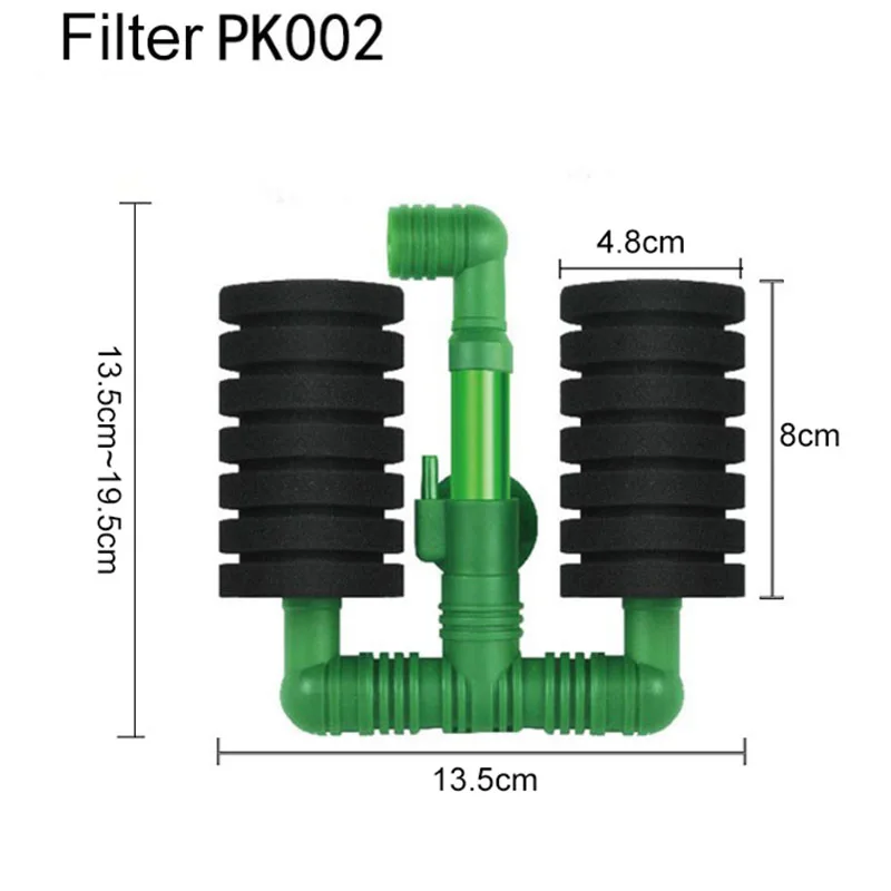 Filtre vert pour aquarium, pompe à air précieuse, écumoire, éponge biochimique