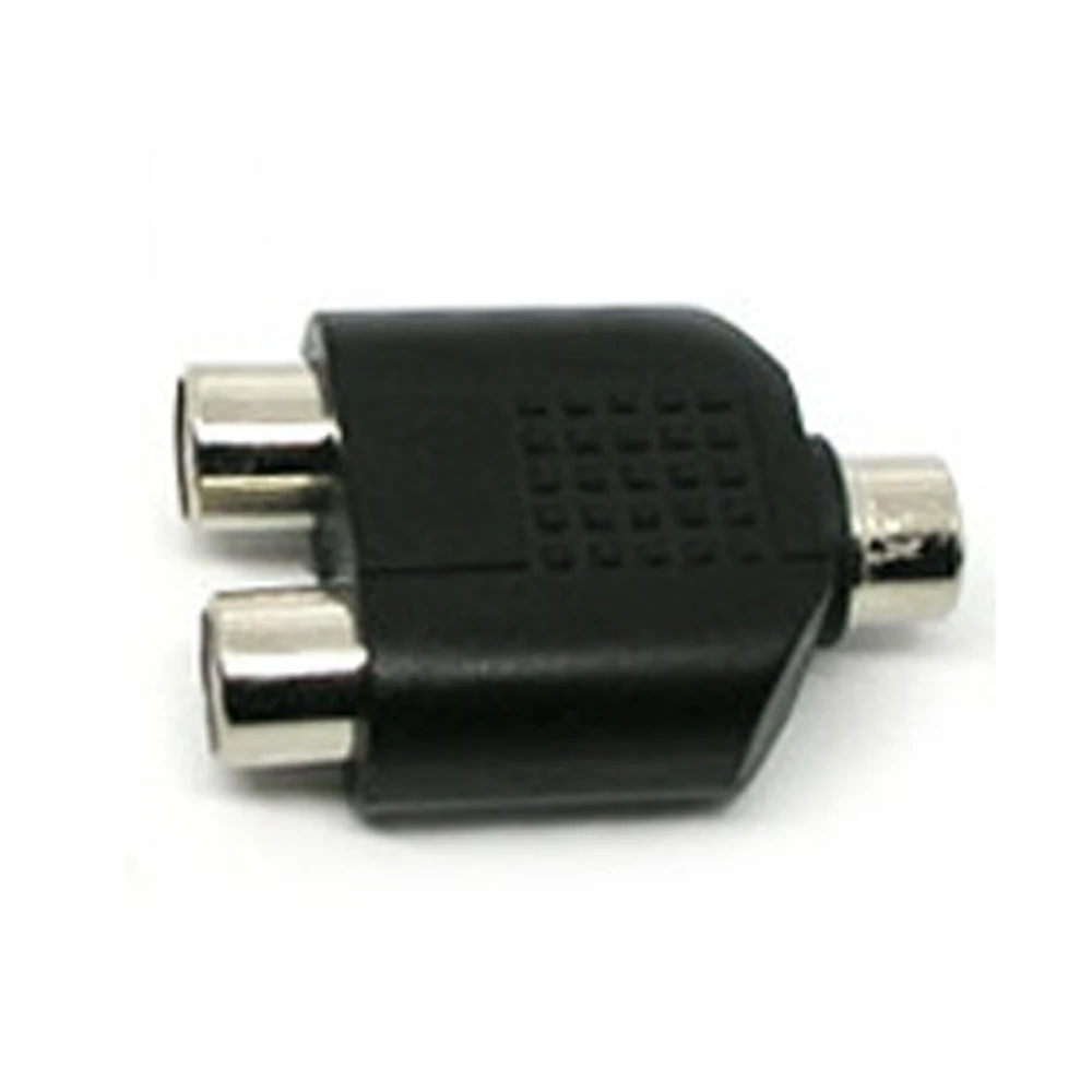 3.5 mm AUX Female to 2 RCA Female Audio Adapter Stereo AUX Splitter Connector for Computer Speaker Earphone Headphone