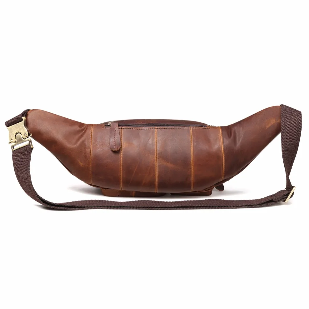 JOYIR Genuine Leather Waist Packs Fanny Pack Belt Bag Vintage Phone Pouch Bags Travel Waist Pack Male Small Waist Bag Leather