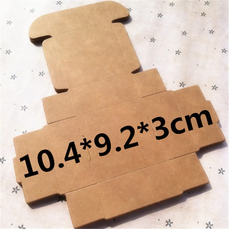 50pcs 10.4*9.2*3 cm Square Kraft Handmade Candy Soap Box Jewelry Packing Gift Boxes Wedding Birthday Party Gifts Packaging