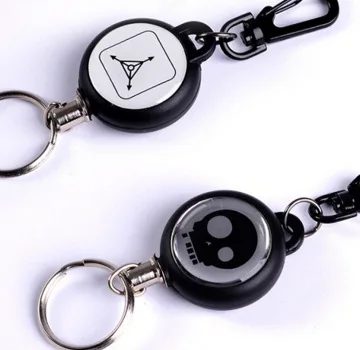 1PC Retractable Spring Steel Rope Key Chain Camping Anti-theft Keychain Soft Shell Tactical Keyring Outdoor EDC  Pocket Tool