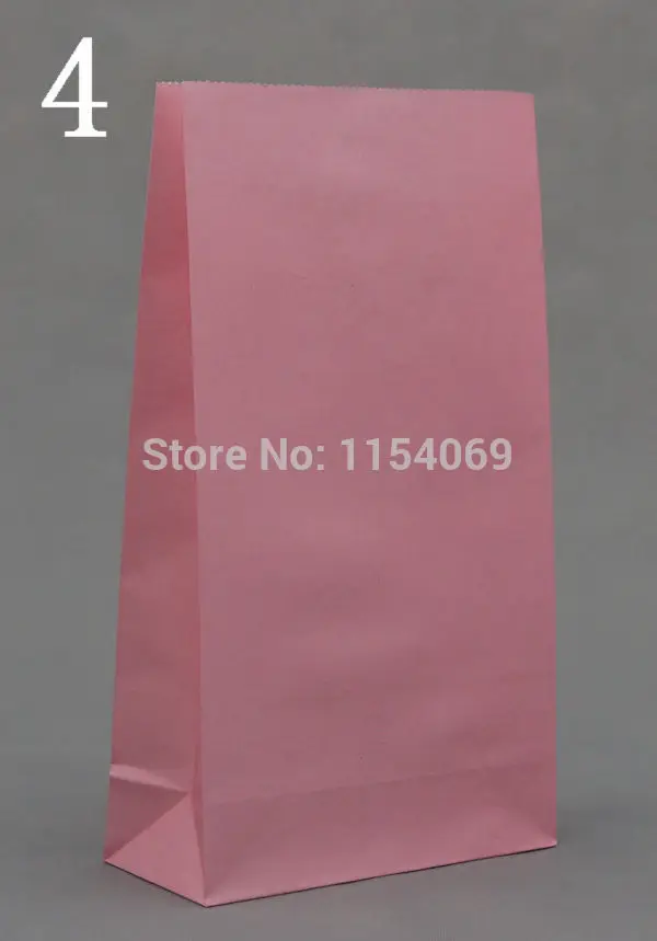 

100pcs/lot Pink Paper Bags 23x12x7.5cm Recyclable Candy Boutique Gifts Packaging Bags Cute Kraft Paper Gift Bag For Boutique