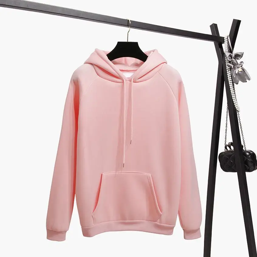 Zuolunouba 2024 High Quality Harajuku Women Solid Color Loose Hoody Sweatshirt Student Pullover S-2xl 9 Colors Optional