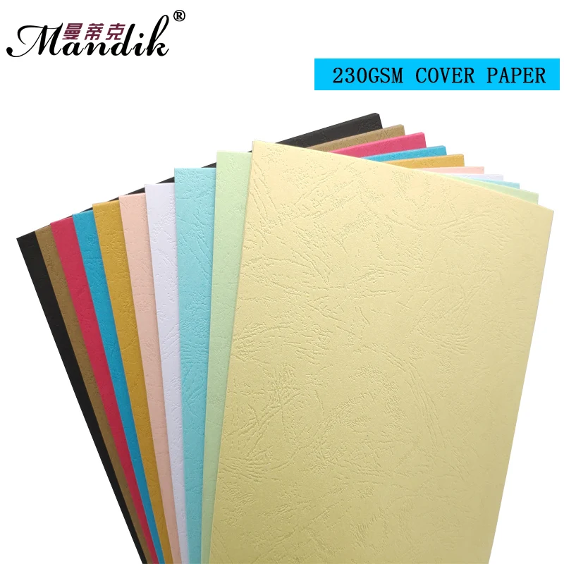 Fashion Office Stationary Dermatoglyph Paper 230gsm A4 Colored Embossed Cover Paper For Book