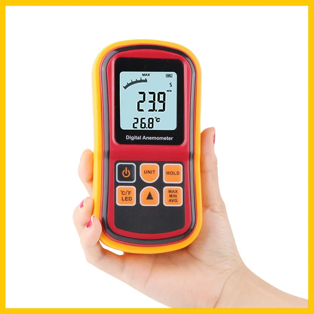Imagem -03 - Anemômetro Digital Medidor de Velocidade do Vento 45 m s Gm01