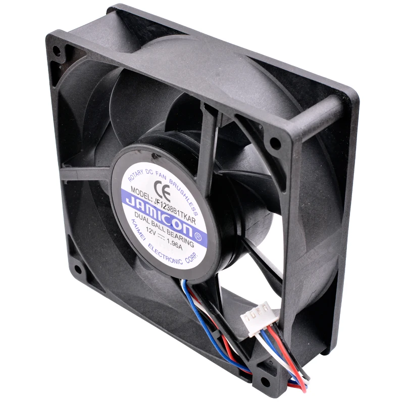 Gloednieuwe originele JF1238B1TKAR 12 cm 12038 DC12V 1.96A 4-wire PWM temperatuurregeling Grote luchtstroom krachtige koelventilator