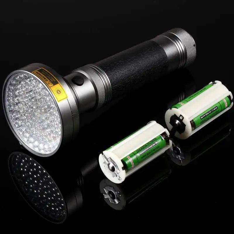 Lanterna UV Tocha Ultravioleta, Pet Urina Vazamento, Cura Dinheiro, Minério Mancha, Tinta Invisível, Scorpion Marcador Detecção, 100LED, 395nm