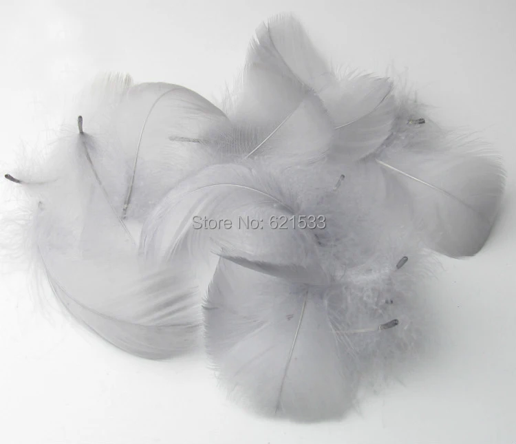 Fly tying material!Goose Coquille Feathers,500PCS/lot,soft goose Feathers for  DIY projects ,Light Grey colour 8-12cm,wholesale