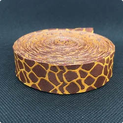 ZERZEEMOOY HOT!!!  NEW wholesale 7/8'' 22mm Wide giraffe pattern style Woven Jacquard Ribbon dog chain accessories 10yards/lot