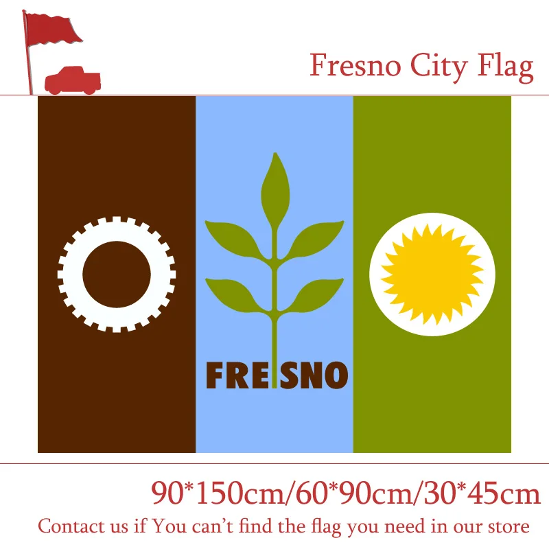 Fresno City Flag 40*60cm Car Flag 90*150cm 60*90cm Flag 3*5 Feet Brass Grommet