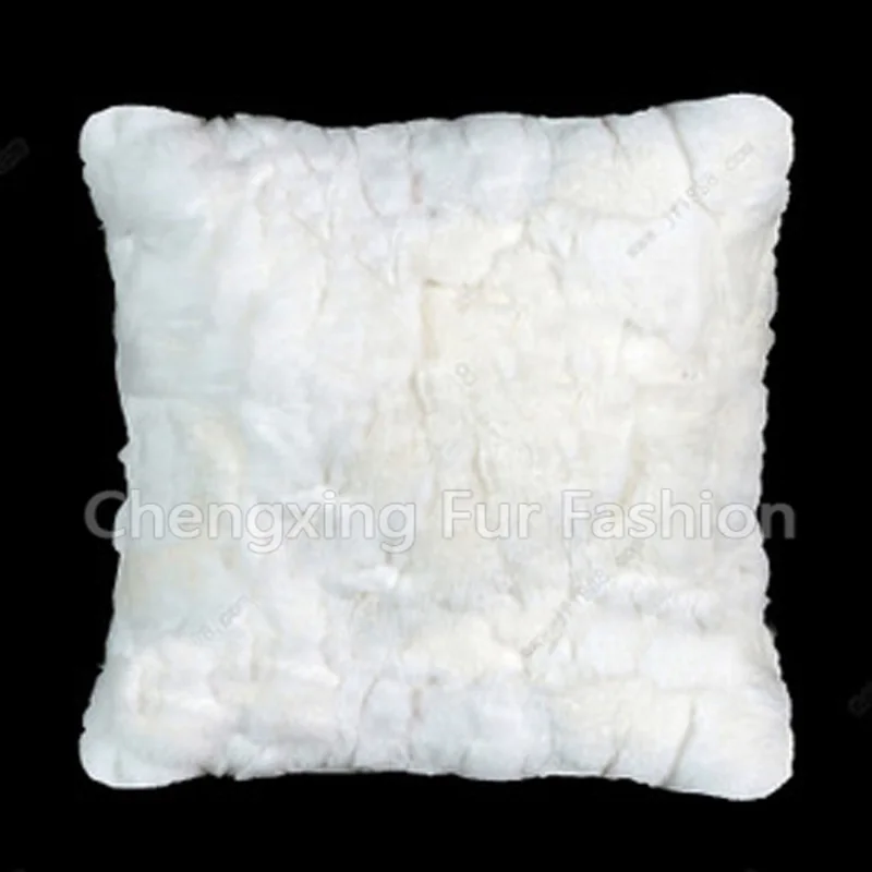 Rex Rabbit Fur Patchwork Sofa Cushion Covers, CX-D-22, 40x40cm