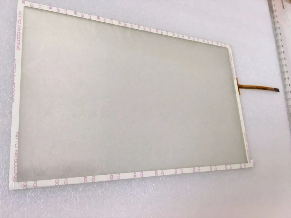 original new 4-wire resistance IPC touch screen shape 336 * 149 side of the outgoing line length 78 with adhesive touch screen