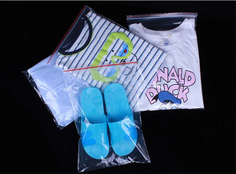 30x40cm Clear Plastic Ziplock Bags Clothes Sundries Zip Lock Plastic Bags With Zipper Thick Shoes Garment Storage Bag Organizer
