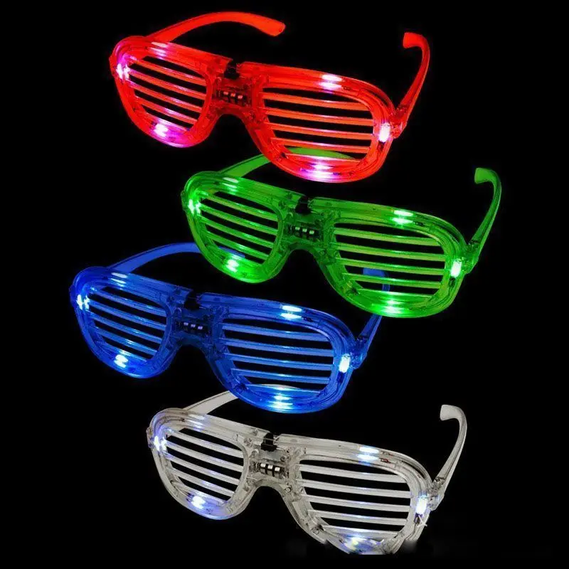 Shutters led Glow glasses concert cheer Halloween props dance Fluorescence luminous glasses Toy Christmas happy gifts