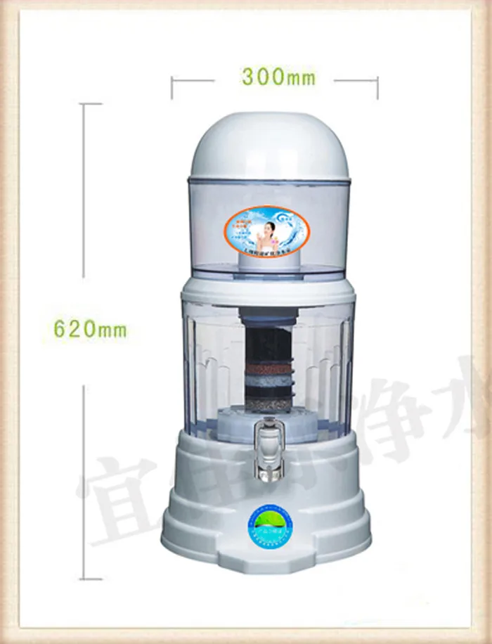 16L Water Filter Barrel Mineral Pot Water Treatment Filter Alkaline Straight Drink Bucket Dispenser Water Purifier