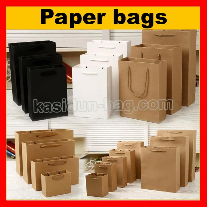 (100PCS/lot) 10 SIZE available wholesale high quality shopping paper bag