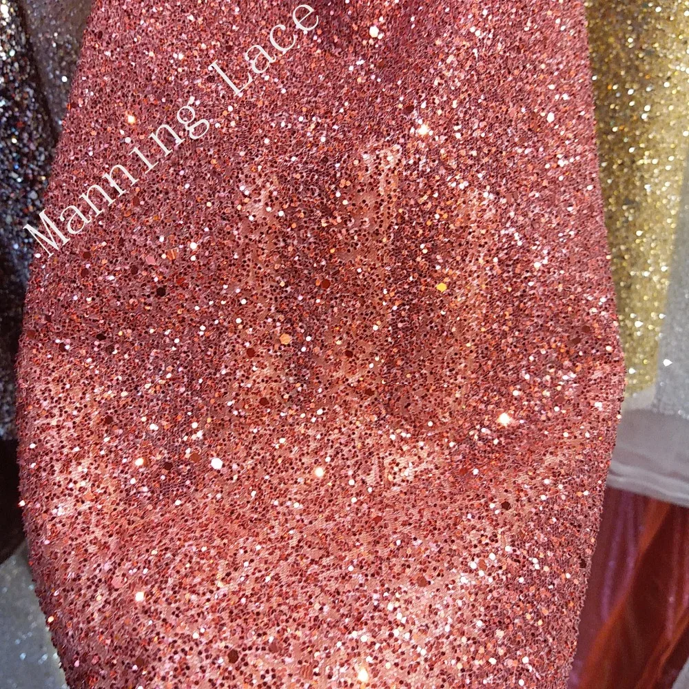 9 Colors Gold/Silver/Red/Light Blue/Champagne Gold is Very Sparkly Indian Wedding Fabric with Hand-Printed Glue and Sequins