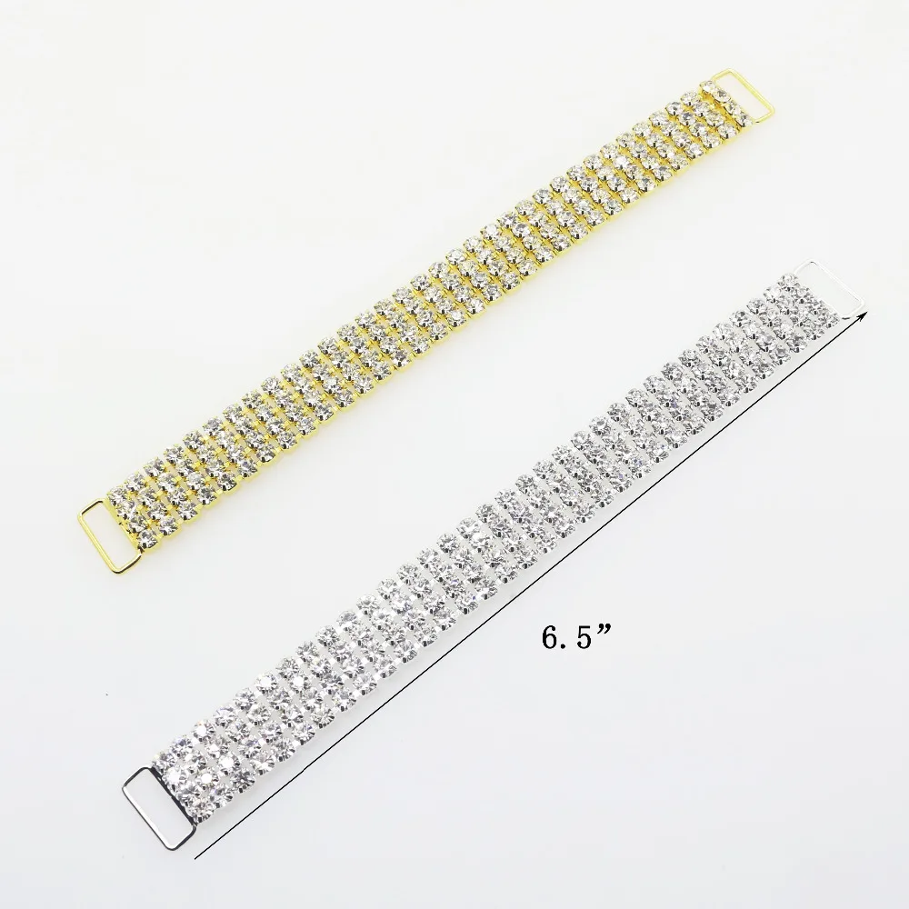 ZMASEY New 2Pcs/Lot 6.5Chain Connectors Crystal Swimming Rhinestones Bikini Buckles Decoration Crafts DIY Sewing Accessories