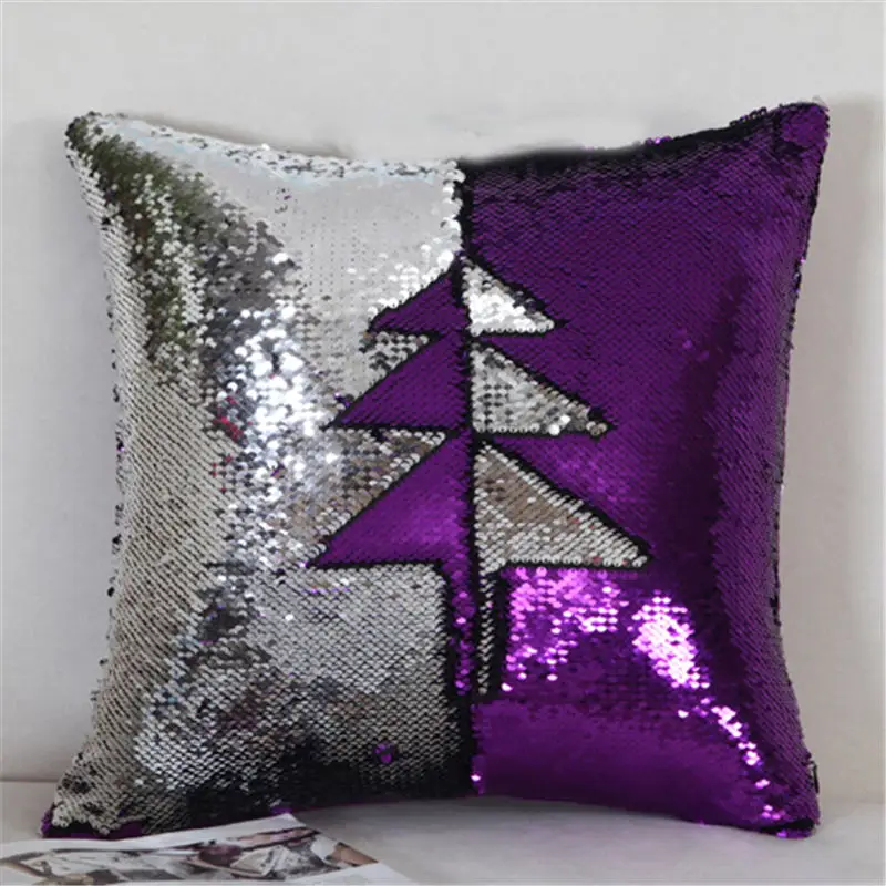 DIY Mermaid Sequin Cushion Cover pillow cover Magical Color Changing Reversible Home Decor Car Sofa PillowCase 40X40cm BZ-005