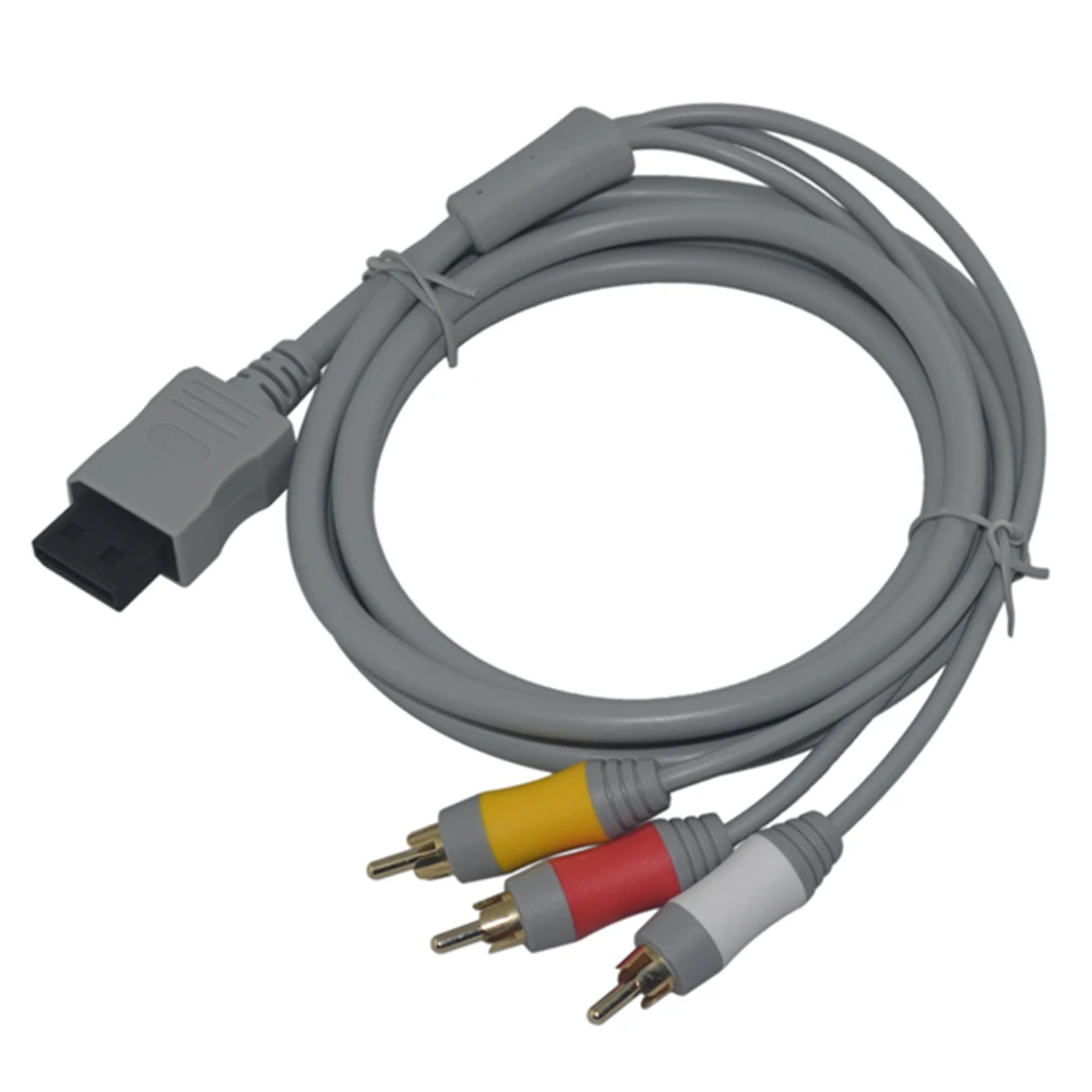 1.8 m 6FT Composite AV 3 RCA Cabo de Áudio E Cabo De Vídeo para Wii