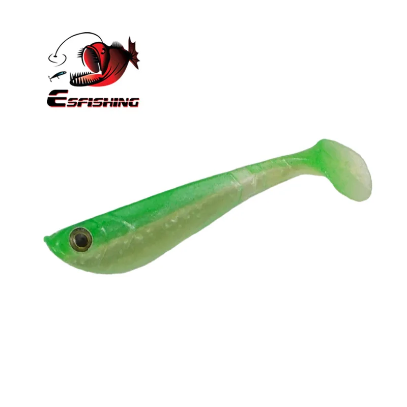 ESFISHING Vibro Shad 62mm2.8g 10 Chiếc Bionic 3D Mắt Silicone Mềm Mồi Leurre Souple Pesca Pike Dụ Câu Cá Giá Rẻ vận Chuyển